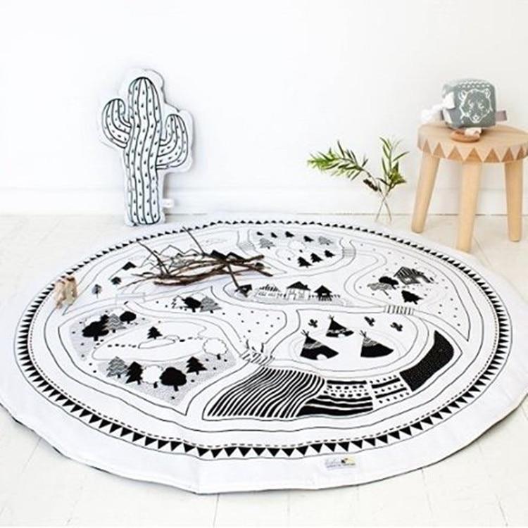 Creative Elephant Design Baby Play Mat Round Carpet Cotton Animal Play Mat Newborn Infant Crawling Carpet For Baby Kids