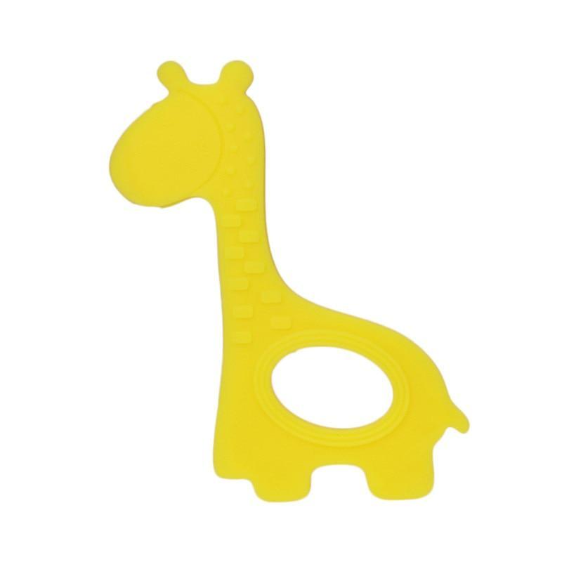 New Cute Giraffe Appease Teether Toy Teething Chew Toddler Silicone Natural Organic Food Perfect For Baby Boys and Girls