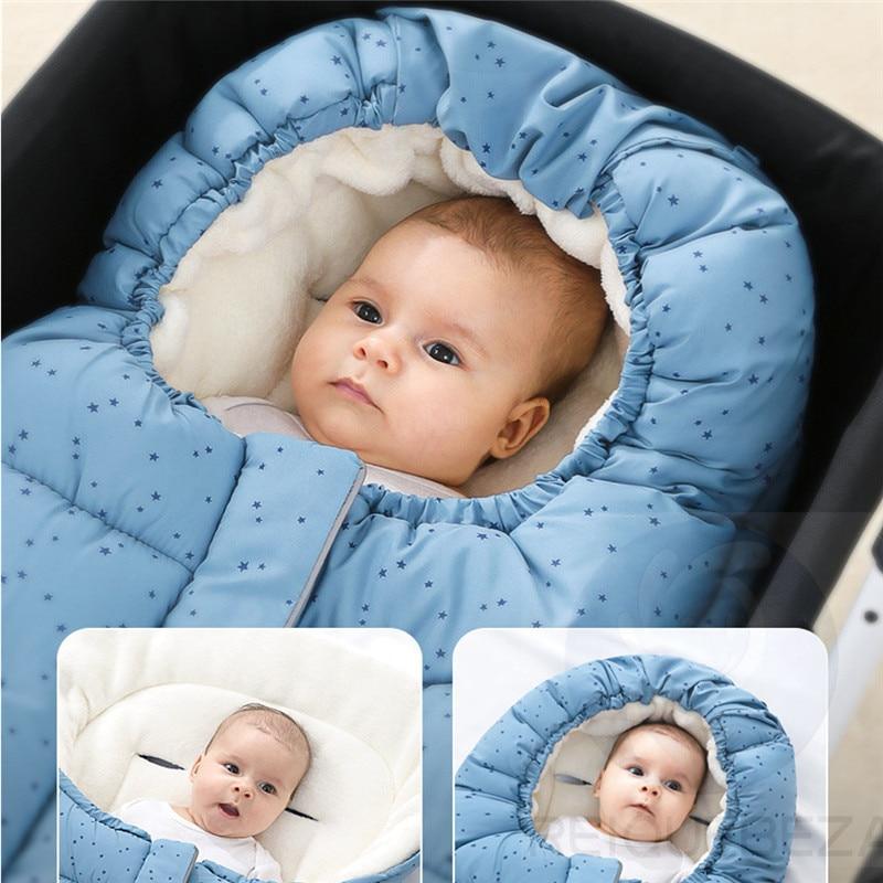 Newborn Winter Warm Baby Sleeping Bag Sleep sack For Stroller for Baby Sleep Sack Thickening Dual-use For Baby Kids