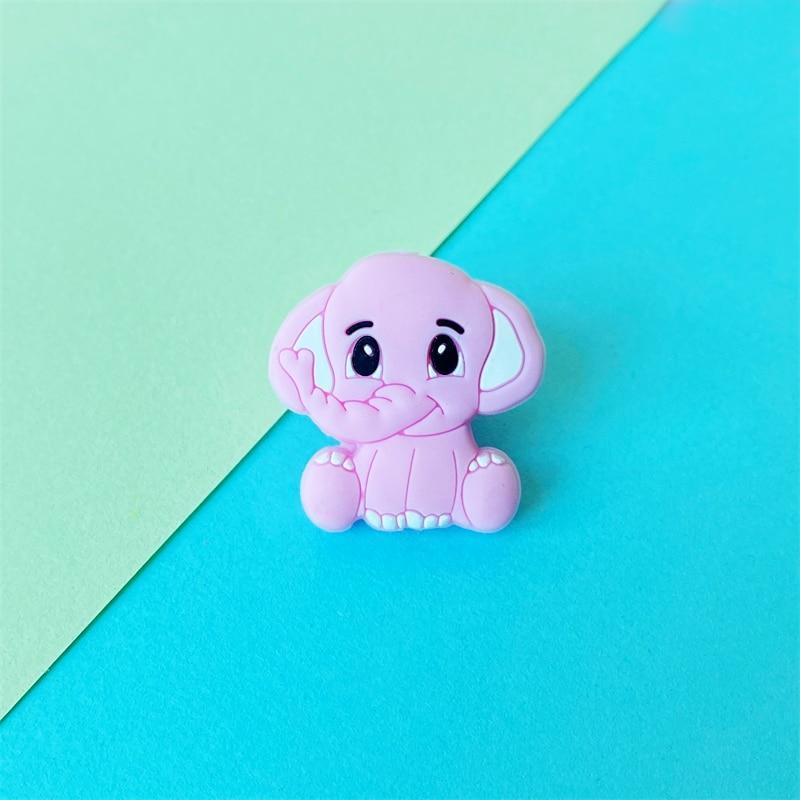 2pc Silicone Elephant Teether Baby Silicone Chew Charms Baby Teething Gift Toddler Toys Unique Design