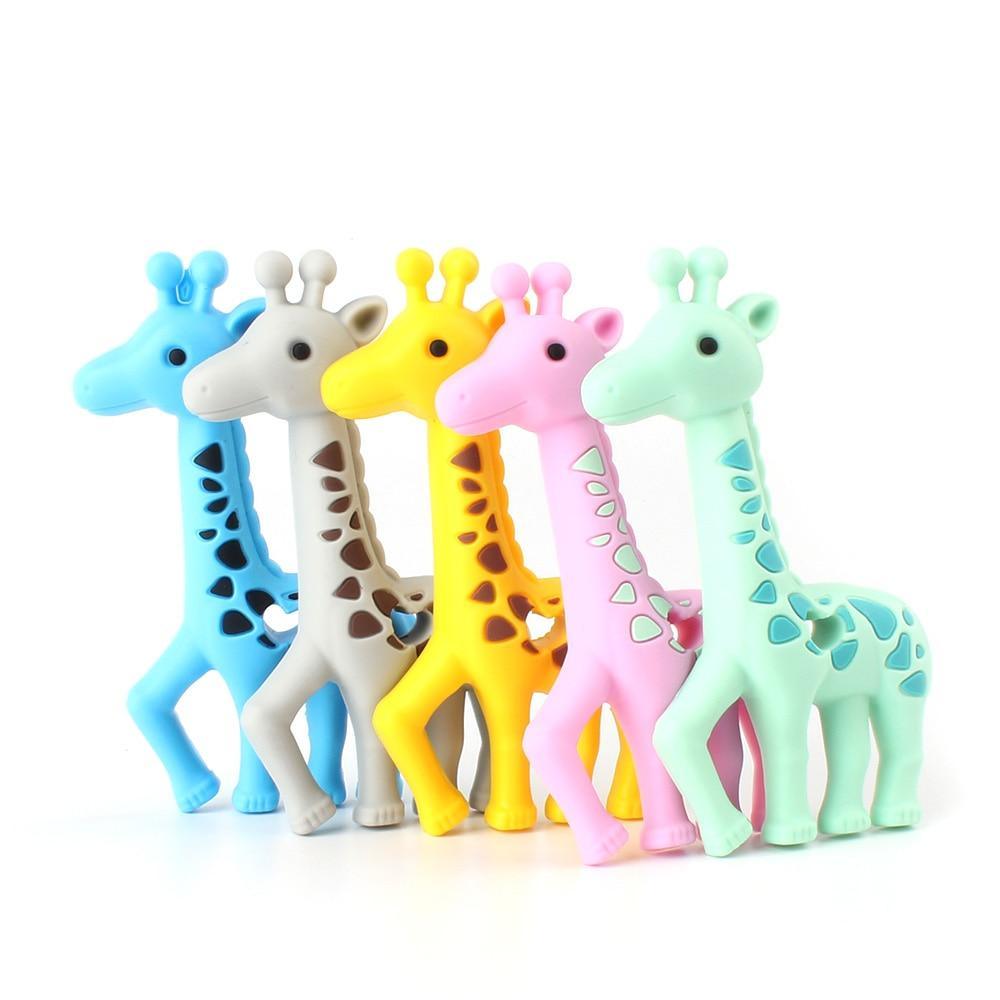 2pcs Cartoon Baby Teether Animal Silicone Teether Raccoon Elephant Koala Giraffe Baby Teething Toys Accessories Perfect Toy For Kids