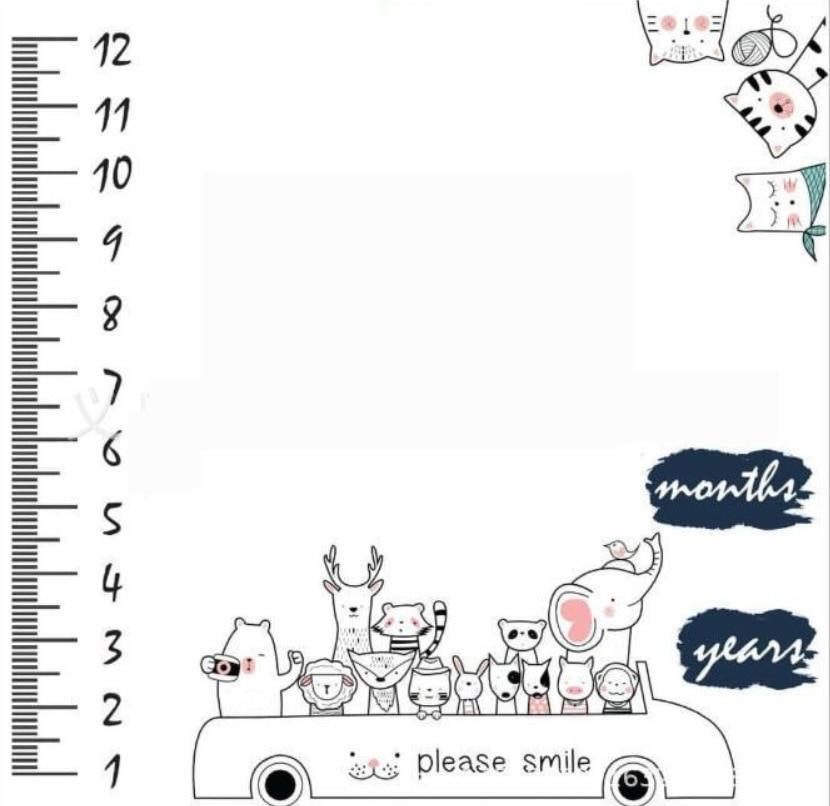 Newborn baby Monthly Growth Blanket Photography Props Background Cloth For Baby
