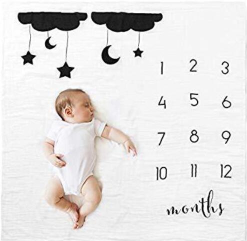 Newborn baby Monthly Growth Blanket Photography Props Background Cloth For Baby