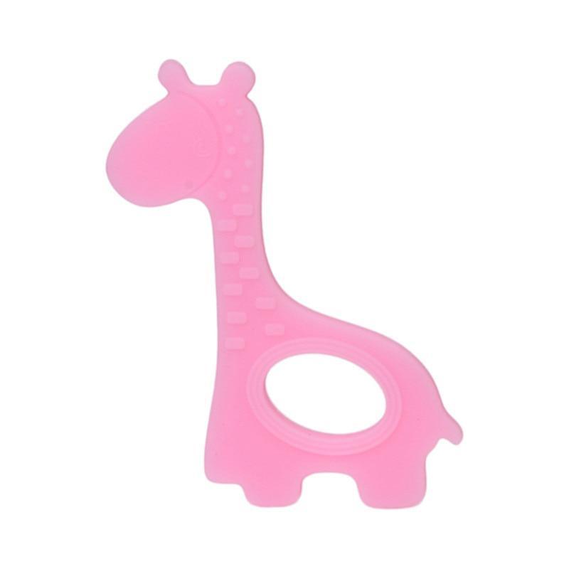 New Cute Giraffe Appease Teether Toy Teething Chew Toddler Silicone Natural Organic Food Perfect For Baby Boys and Girls