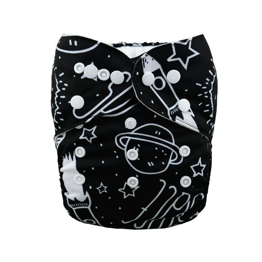 Baby One Size Fits All Reusable Baby Cloth Diaper with Microfiber Insert Diaper For Baby Boys and Baby Girls In Modern New Printed Design