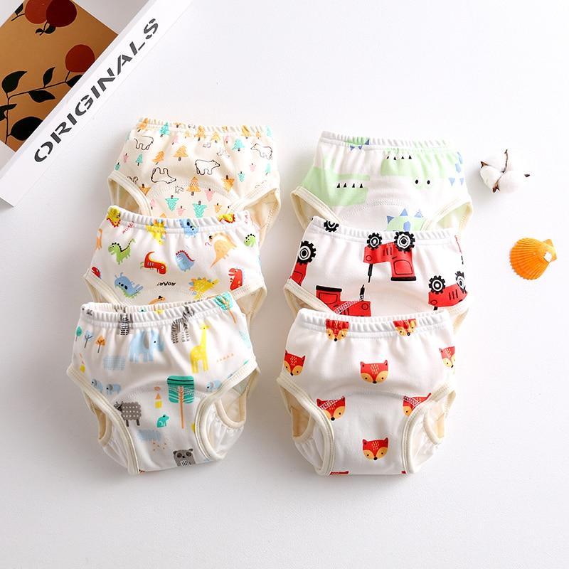 8-layer Pants Baby Diapers Reusable Training Pants Washable Cloth Diapers Waterproof Pants Nappies With Leak-proof Side