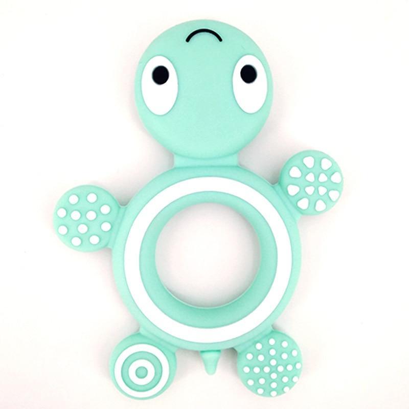 Baby Silicone Teethers Food Cute Turtle Tiny Teething Baby Shower Gifts Cartoon Animals Teether
