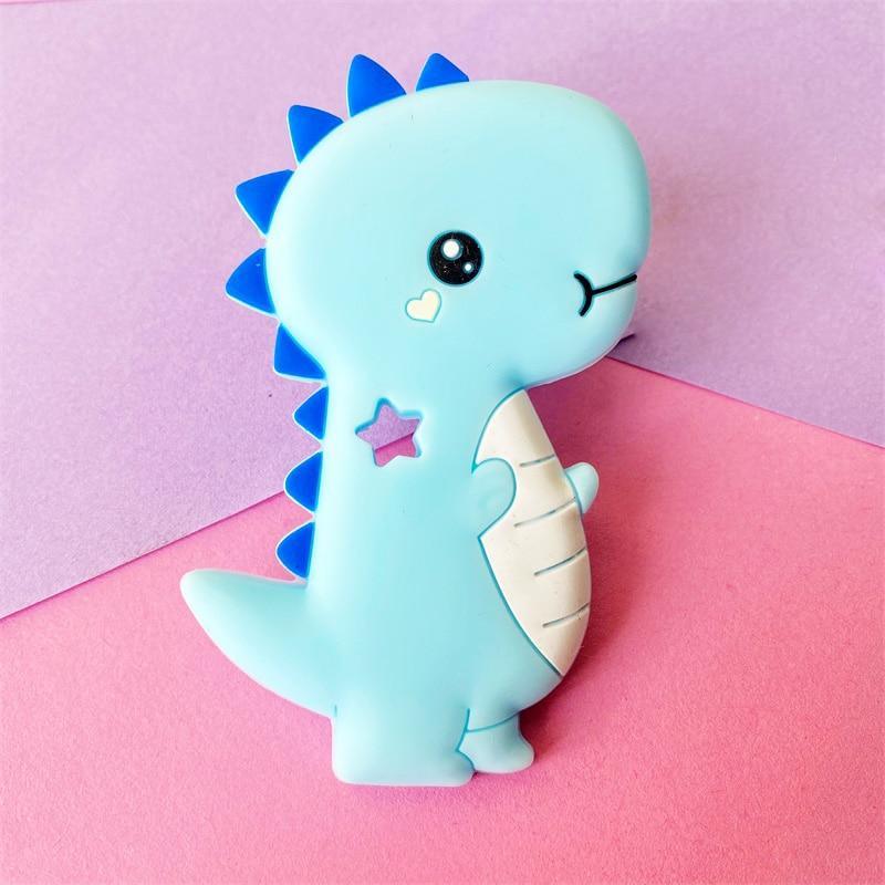 Dinosaur Teether Teething Animal Shape Chewable Chewing Toys For Baby Boys And Girls BPA Free Food Pefect Gift