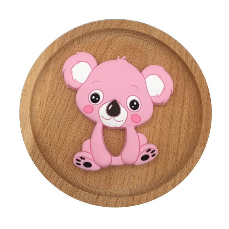 1pc Unique Baby Koala Silicone Teether Teething Chew Toy Nursing Tool Pendant Food Grade Silicone