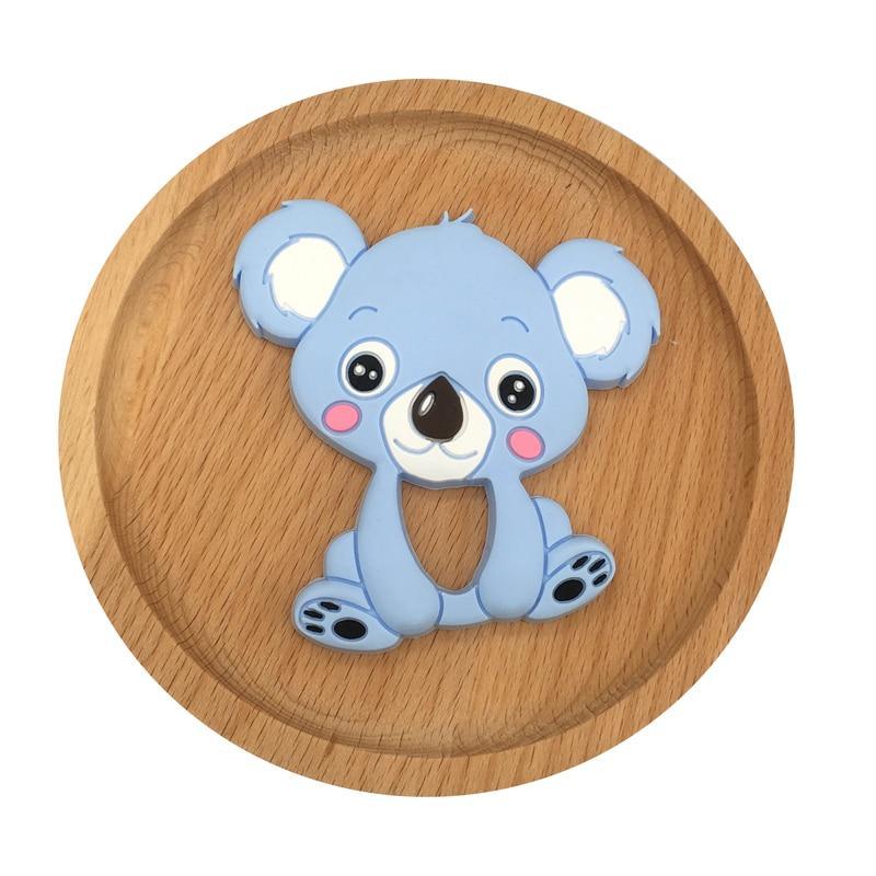 1pc Unique Baby Koala Silicone Teether Teething Chew Toy Nursing Tool Pendant Food Grade Silicone