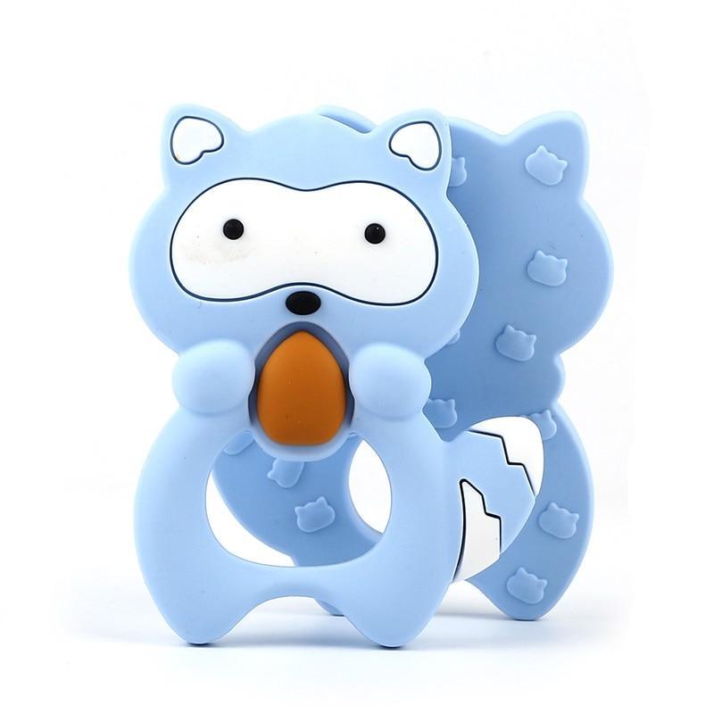 2pcs Cartoon Baby Teether Animal Silicone Teether Raccoon Elephant Koala Giraffe Baby Teething Toys Accessories Perfect Toy For Kids