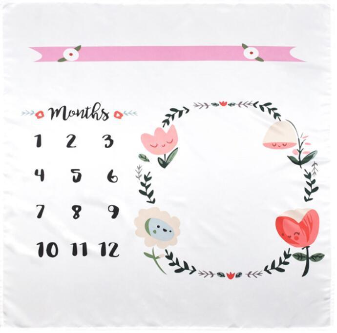 Newborn baby Monthly Growth Blanket Photography Props Background Cloth For Baby