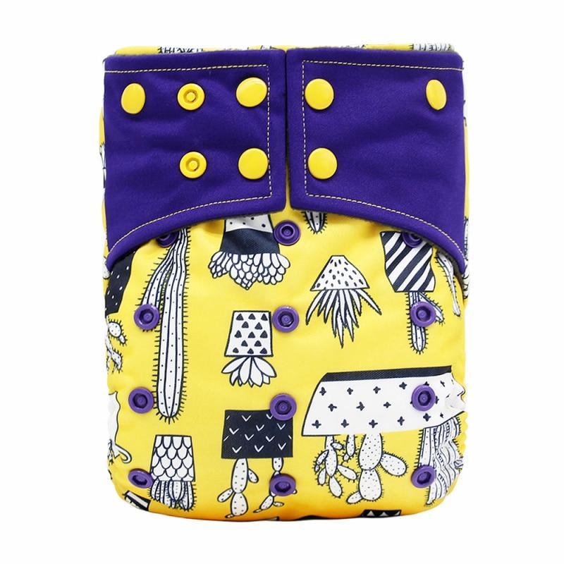 Baby Cloth Diaper Reusable Adjustable Pocket Nappy Cover Fit All Diaper Reusable Nappies Cotton In Modern Trend Printed Design For Unlimited Uses