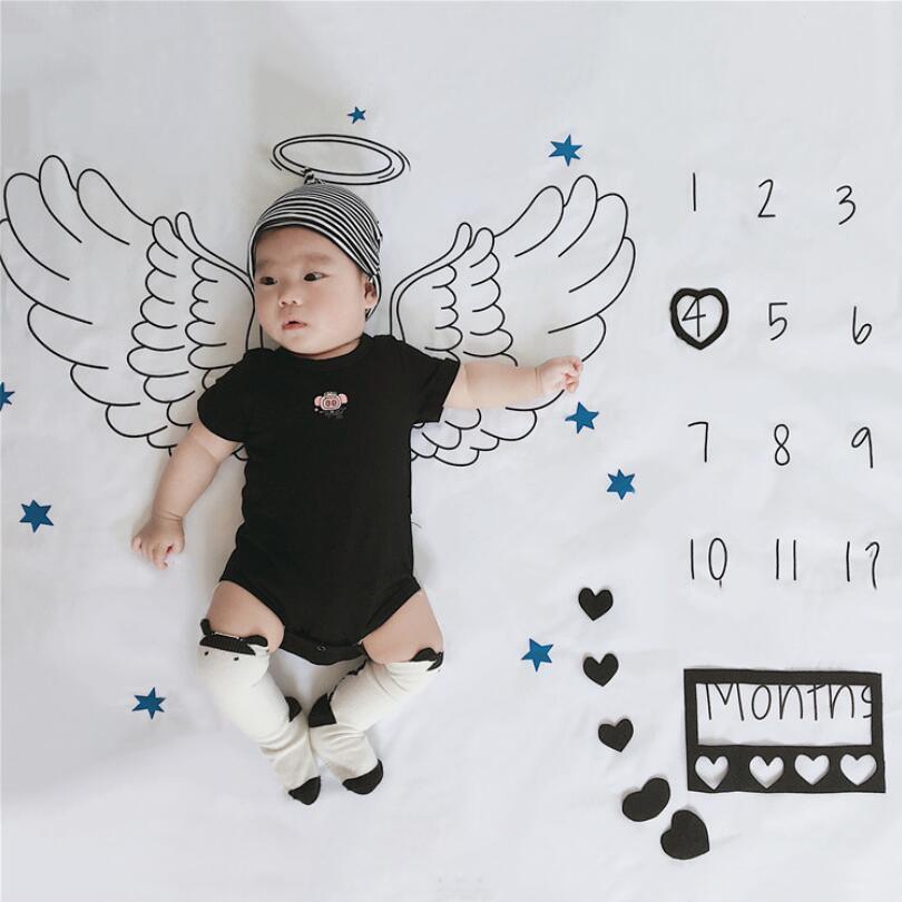 Newborn baby Monthly Growth Blanket Photography Props Background Cloth For Baby