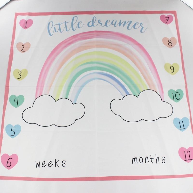 Cartoon Pattern Baby Photo Props Background Blankets Play Mats Backdrop Cloth Calendar Photo Accessories Blanket For Baby