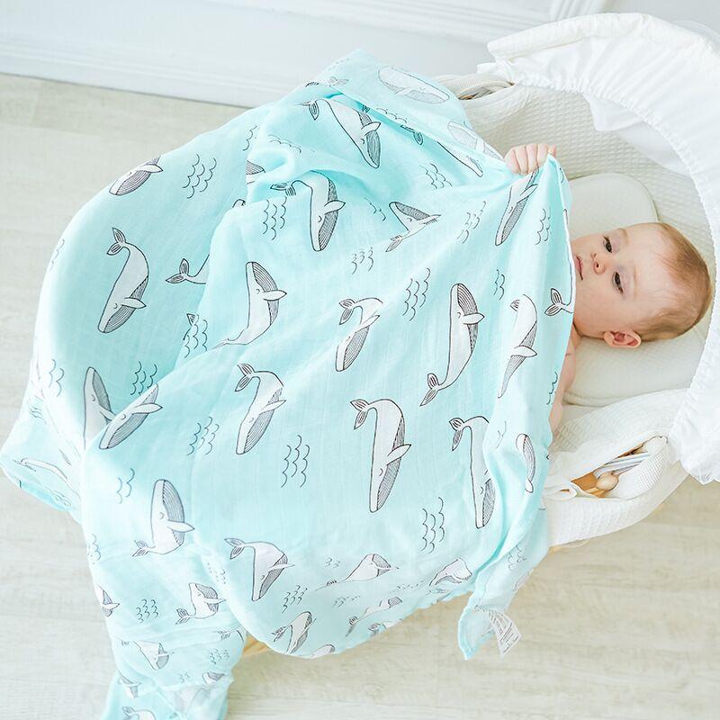 Newborn Swaddle Baby Multi-use Bamboo Cotton Blanket Infant Newborn Baby Wrap Blanket For Girls And Boys