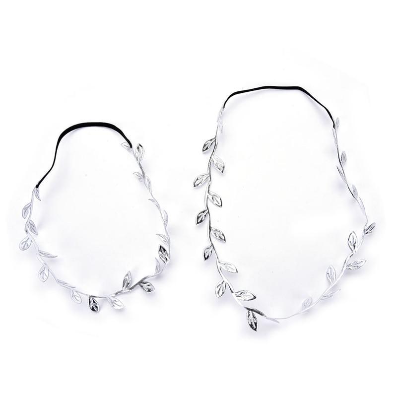 Luxury Modern Gold Silver Leaves Hairbands Summer Hair Accessories Bridal Trendy Jewelry For Mother and Daughter