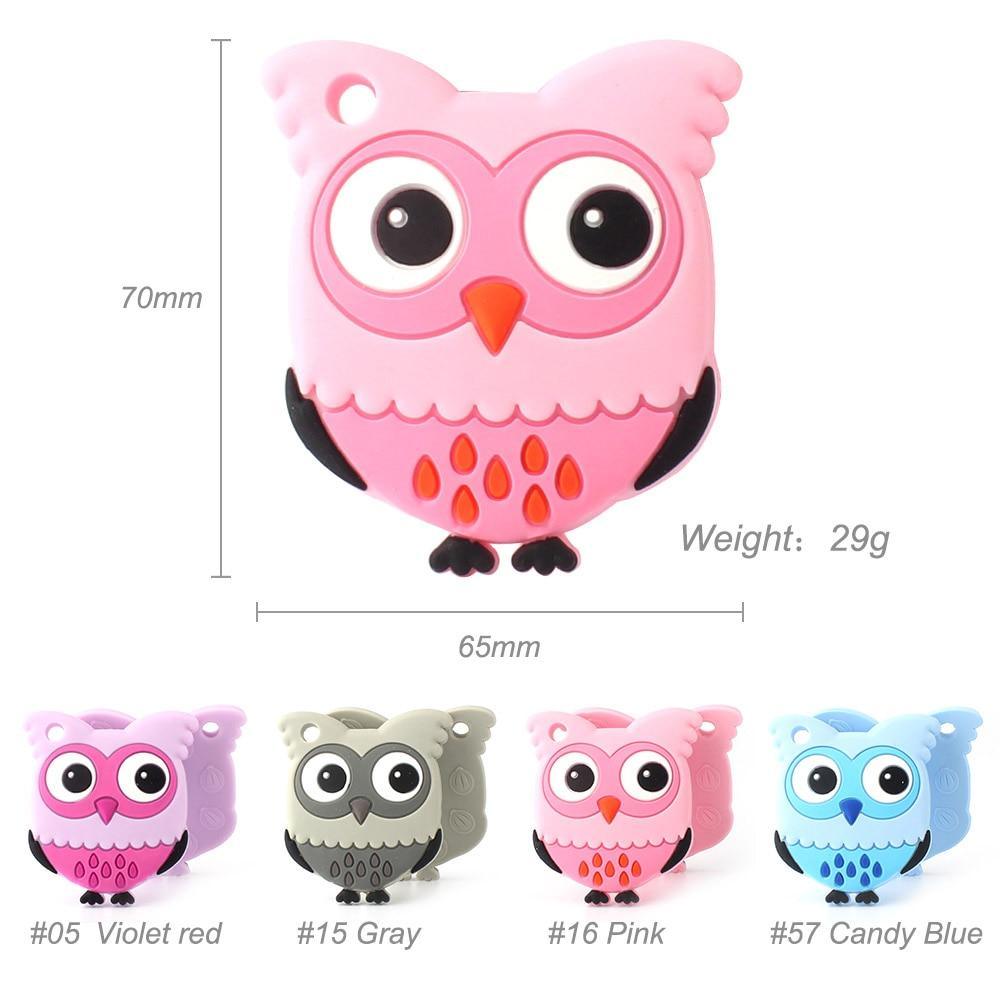 Owl Silicone Teethers Food Grade For Baby Teething Silicone Beads Teething Toddler Toys For Kids