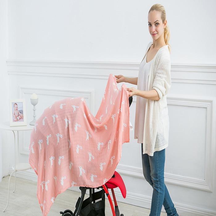 Newborn Swaddle Baby Multi-use Bamboo Cotton Blanket Infant Newborn Baby Wrap Blanket For Girls And Boys