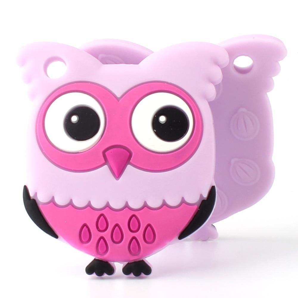 Owl Silicone Teethers Food Grade For Baby Teething Silicone Beads Teething Toddler Toys For Kids