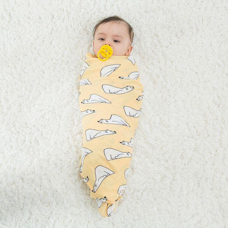 Newborn Swaddle Baby Multi-use Bamboo Cotton Blanket Infant Newborn Baby Wrap Blanket For Girls And Boys