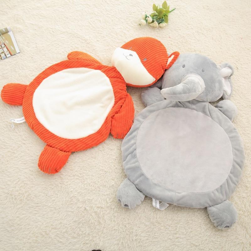 Modern Plush Climbing Carpet Play Mats Newborn Animal Play Mats Soft Sleeping Mat Cotton Elephant & Fox Carpet For Kids