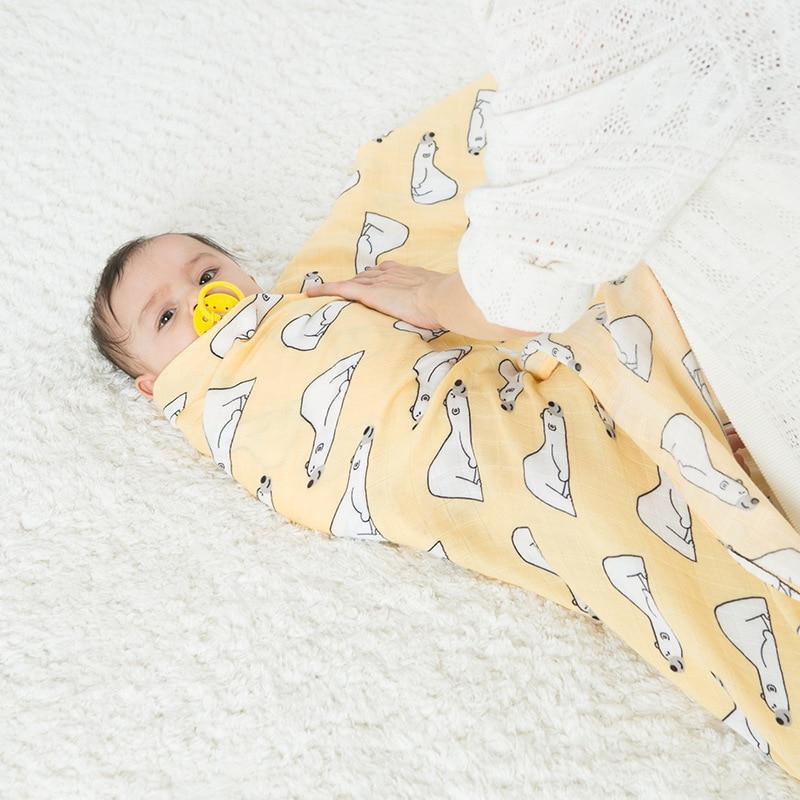 Newborn Swaddle Baby Multi-use Bamboo Cotton Blanket Infant Newborn Baby Wrap Blanket For Girls And Boys