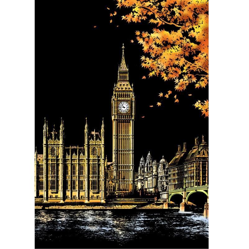 Kids Scratch Paintings Magic Seascape Art Drawings Paper Table Kids Educational Toys Child Birthday Gifts For Boys or Girls
