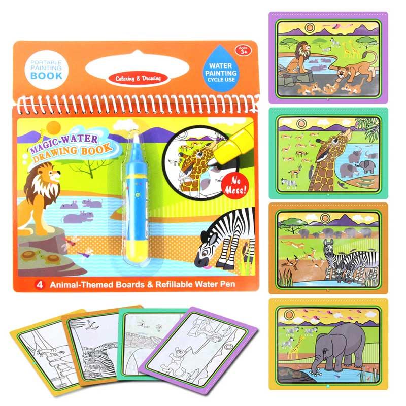 Magic Water Drawing Books Coloring Books Doodle & Magic Pen Painting Drawing Board Children Painting Toys Birthday Gifts