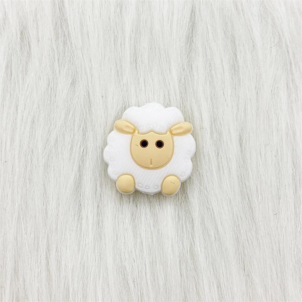 5pcs Animals Cartoon Silicone Teething Sheep For Children Newborn Baby Teether For Teeth