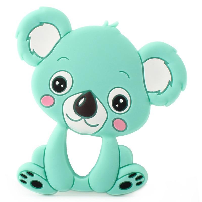 2pcs Cartoon Baby Teether Animal Silicone Teether Raccoon Elephant Koala Giraffe Baby Teething Toys Accessories Perfect Toy For Kids