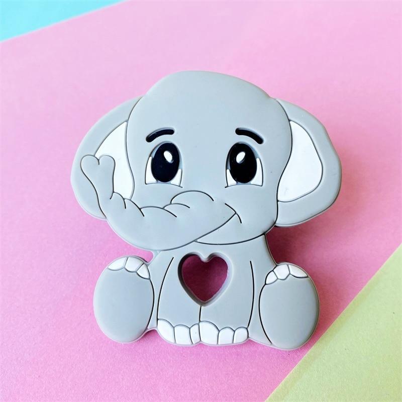 Cartoons Silicone Teether Mini Elephant Animal Rodents Chewable Toys Products For Parents Baby Boys And Girls