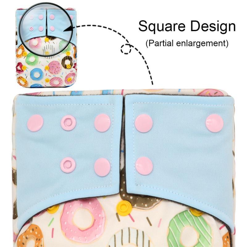 Baby Cloth Diaper Reusable Adjustable Pocket Nappy Cover Fit All Diaper Reusable Nappies Cotton In Modern Trend Printed Design For Unlimited Uses