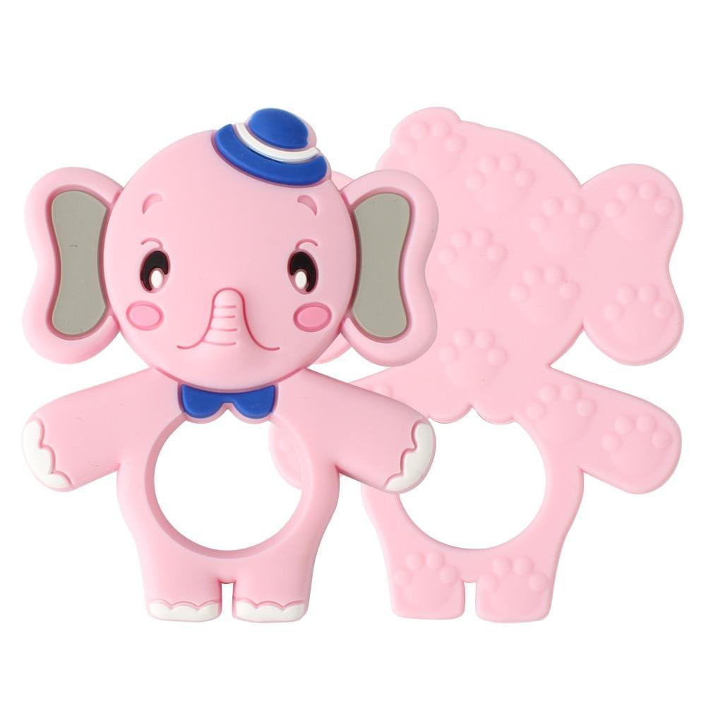 2pcs Cartoon Baby Teether Animal Silicone Teether Raccoon Elephant Koala Giraffe Baby Teething Toys Accessories Perfect Toy For Kids