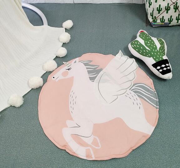 Creative Elephant Design Baby Play Mat Round Carpet Cotton Animal Play Mat Newborn Infant Crawling Carpet For Baby Kids