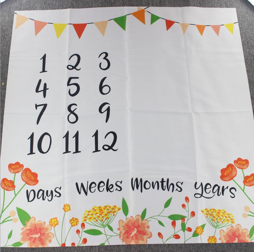 Newborn baby Monthly Growth Blanket Photography Props Background Cloth For Baby