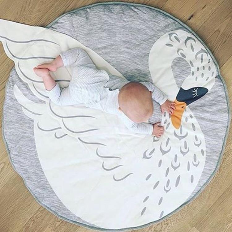 Creative Elephant Design Baby Play Mat Round Carpet Cotton Animal Play Mat Newborn Infant Crawling Carpet For Baby Kids