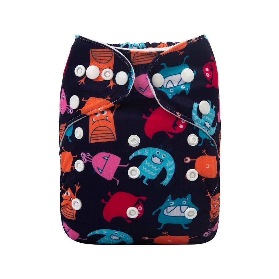 Baby One Size Fits All Reusable Baby Cloth Diaper with Microfiber Insert Diaper For Baby Boys and Baby Girls In Modern New Printed Design