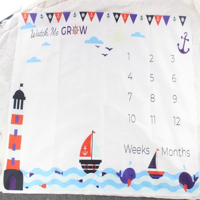 Newborn baby Monthly Growth Blanket Photography Props Background Cloth For Baby