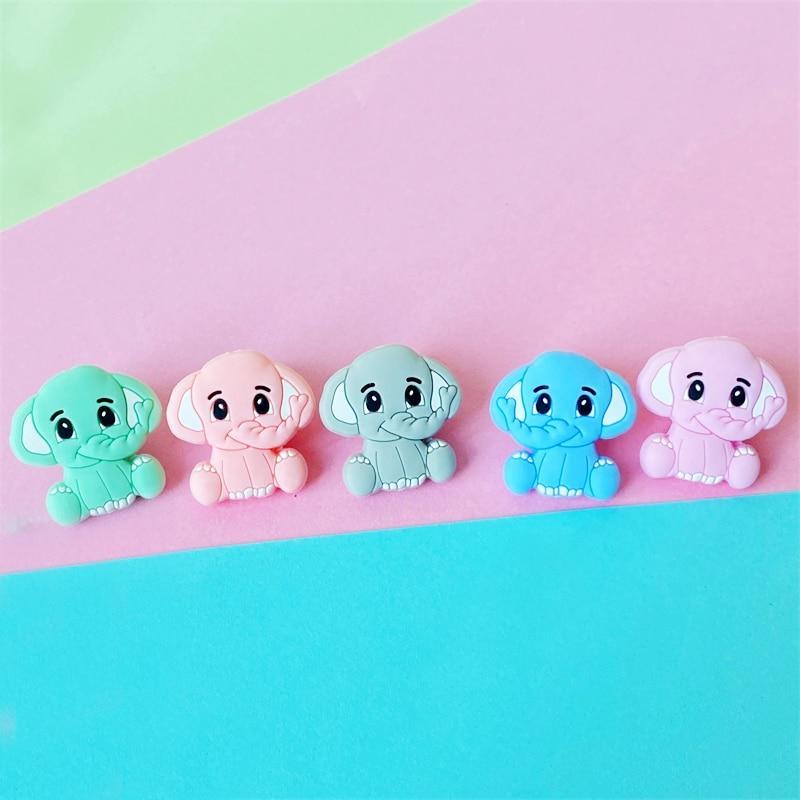 2pc Silicone Elephant Teether Baby Silicone Chew Charms Baby Teething Gift Toddler Toys Unique Design