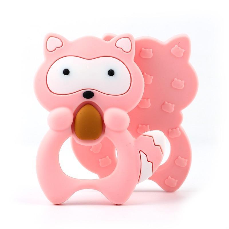 2pcs Cartoon Baby Teether Animal Silicone Teether Raccoon Elephant Koala Giraffe Baby Teething Toys Accessories Perfect Toy For Kids
