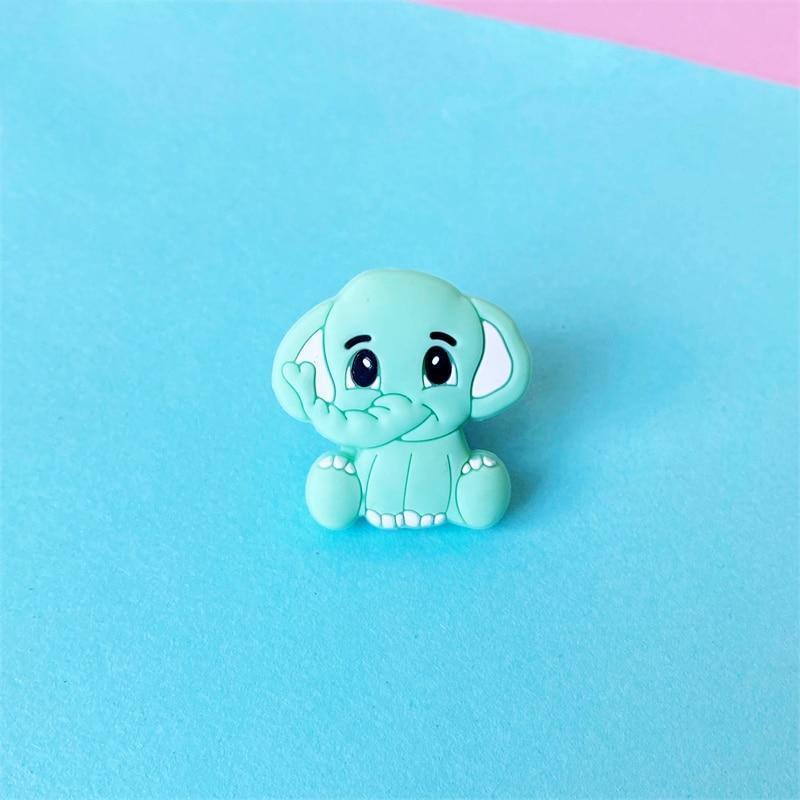2pc Silicone Elephant Teether Baby Silicone Chew Charms Baby Teething Gift Toddler Toys Unique Design