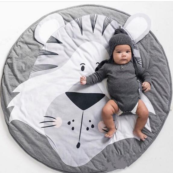 Creative Elephant Design Baby Play Mat Round Carpet Cotton Animal Play Mat Newborn Infant Crawling Carpet For Baby Kids