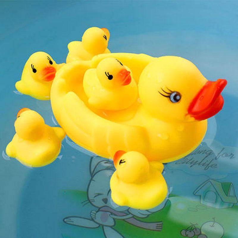 Baby Shower Bath Toys Little Duck Set Baby Kids Toy Storage Mesh Toy Bag Net Bathroom Organizer Toys For Kids