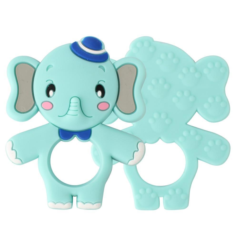 2pcs Cartoon Baby Teether Animal Silicone Teether Raccoon Elephant Koala Giraffe Baby Teething Toys Accessories Perfect Toy For Kids