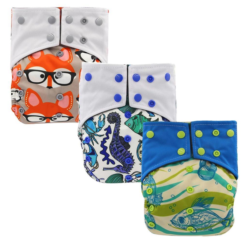 All-In-One Cloth Diaper for Baby Bamboo Charcoal Eco-friendly Baby Cloth Diaper