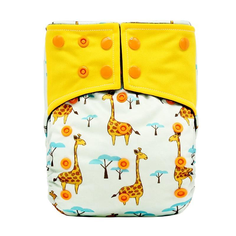 Baby Cloth Diaper Reusable Adjustable Pocket Nappy Cover Fit All Diaper Reusable Nappies Cotton In Modern Trend Printed Design For Unlimited Uses