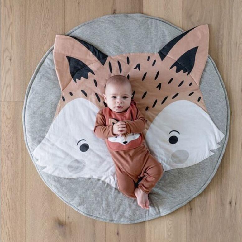 Creative Elephant Design Baby Play Mat Round Carpet Cotton Animal Play Mat Newborn Infant Crawling Carpet For Baby Kids