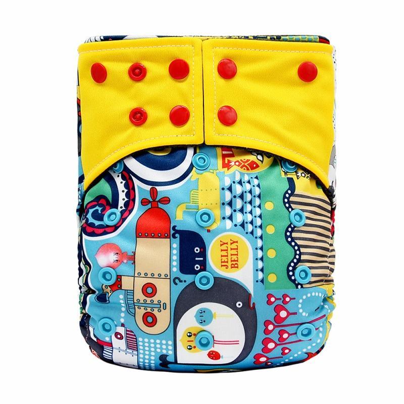 Baby Cloth Diaper Reusable Adjustable Pocket Nappy Cover Fit All Diaper Reusable Nappies Cotton In Modern Trend Printed Design For Unlimited Uses
