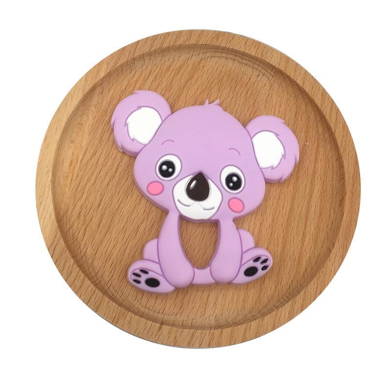 1pc Unique Baby Koala Silicone Teether Teething Chew Toy Nursing Tool Pendant Food Grade Silicone
